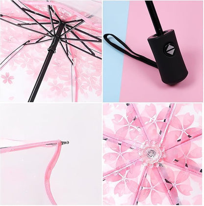 Windproof Travel Umbrella for Adult, Automatic Umbrellas for Rain - Compact Folding Umbrella with UV Protection, Lightweight Portable Design for Backpack/Walking/Car, Sun & Storm Ready