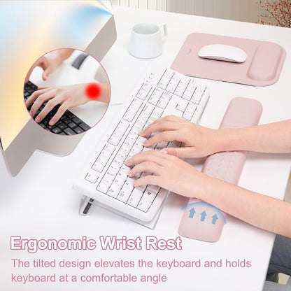 Keyboard Stand&Wrist Rest Support for Keyboard &Mouse Pad Set