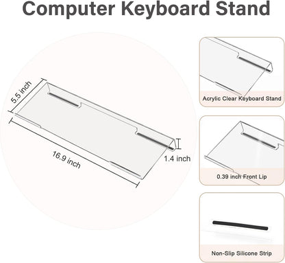 Keyboard Stand&Wrist Rest Support for Keyboard &Mouse Pad Set