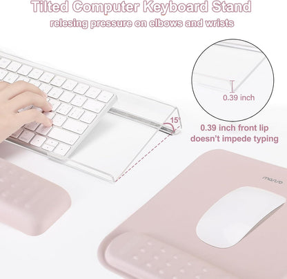 Keyboard Stand&Wrist Rest Support for Keyboard &Mouse Pad Set