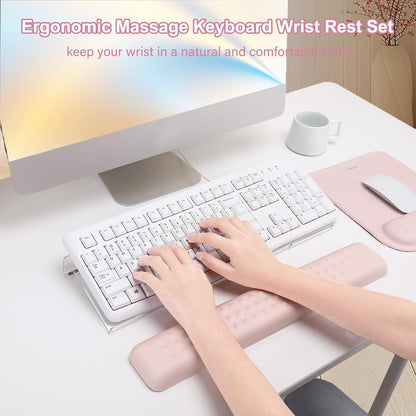 Keyboard Stand&Wrist Rest Support for Keyboard &Mouse Pad Set
