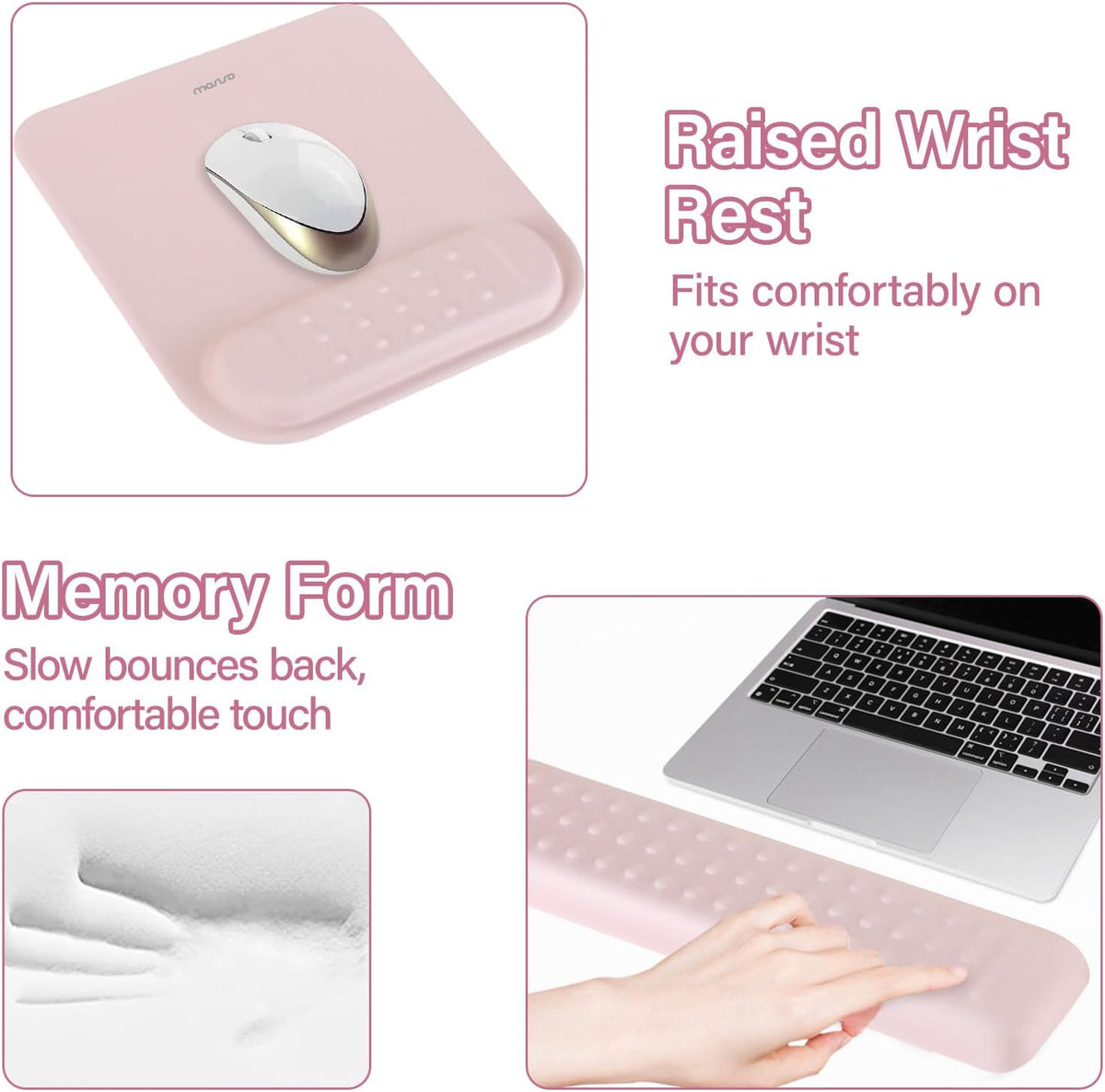 Keyboard Stand&Wrist Rest Support for Keyboard &Mouse Pad Set