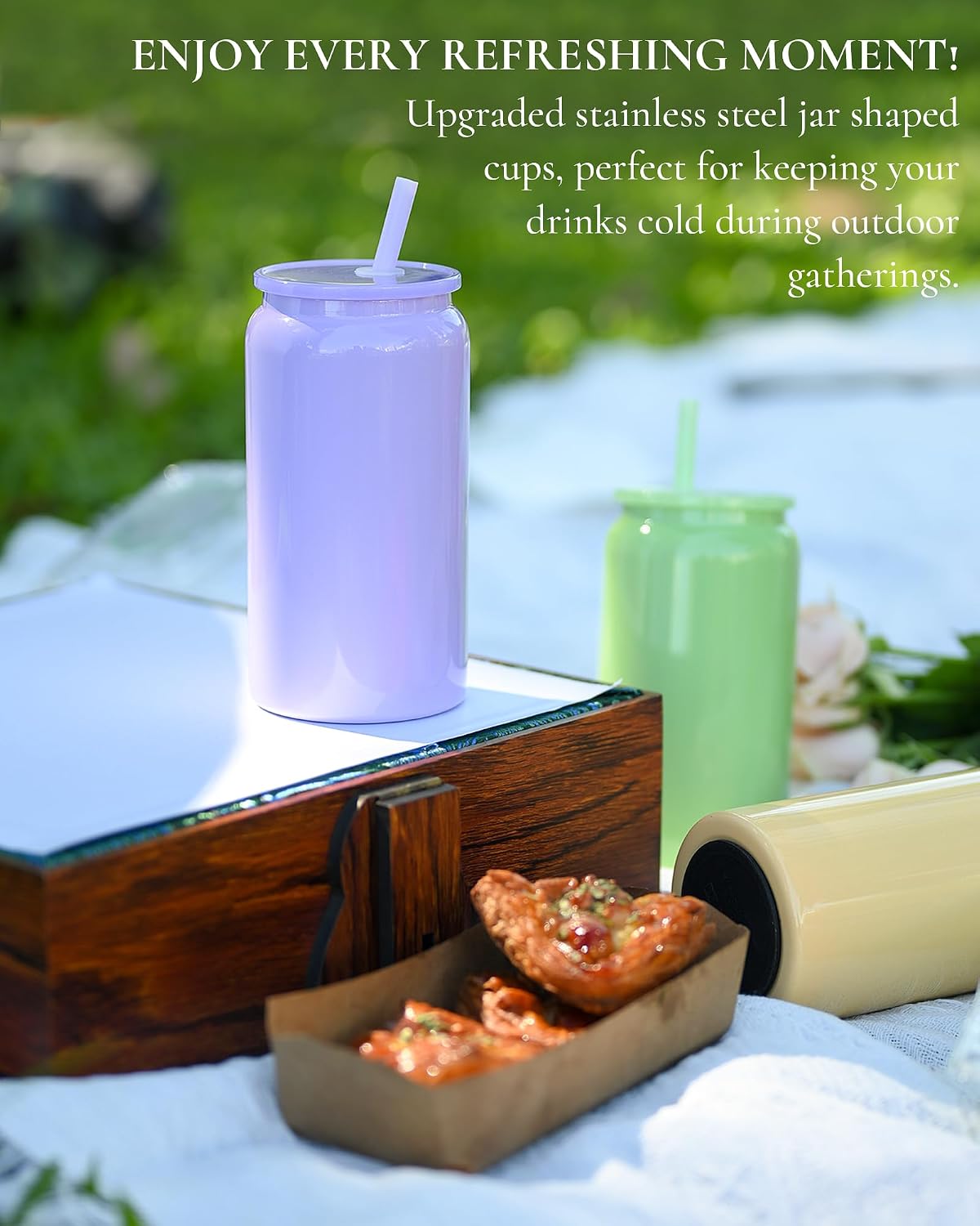 16 oz Sublimatable Tumbler, Insulated Tumbler with Straw