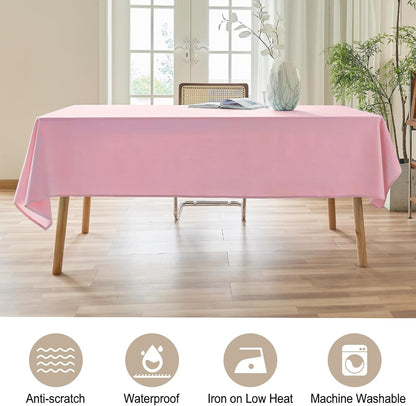 Textured Table Cloth Rectangle 60x84 Inch for Home Kitchen Decor