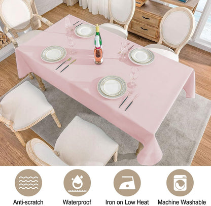 Textured Table Cloth Rectangle 60x84 Inch for Home Kitchen Decor