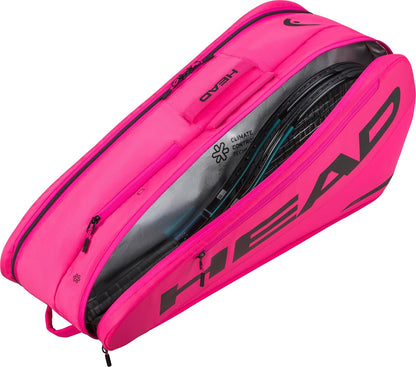 Tour Racquet Bag M (6R) Tennis Bag - Holds Up to 6 Racquets, CCT+ Climate Control Technology, 2 Main Compartments, Shoe Pocket & Backpack Carry System