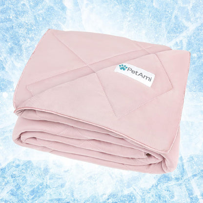 Cooling Dog Blanket Lightweight Soft for Medium Pet Cat, 29x40 Pink