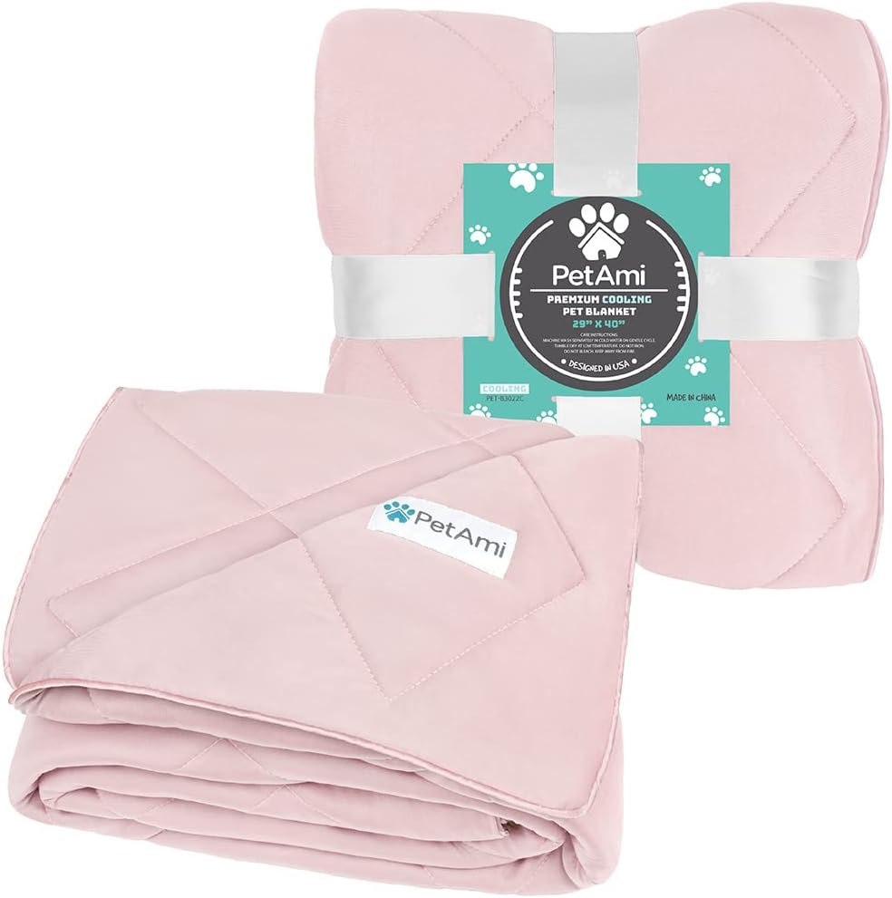 Cooling Dog Blanket Lightweight Soft for Medium Pet Cat, 29x40 Pink