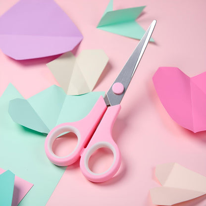 Pink Scissors, 5.5" All Purpose Scissor for Home and School (3 Pack)