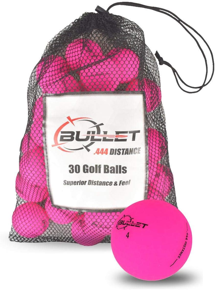 Bullet .444 Distance Matte Colored Golf Balls [30-Ball] Matte Pink