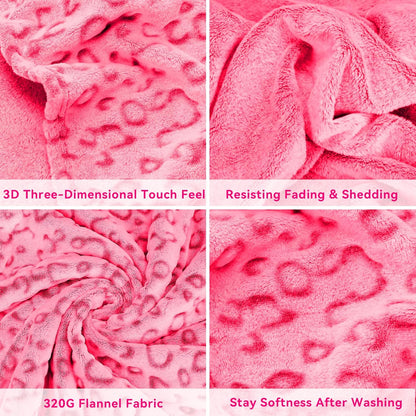 Pink Throw Blanket for Girls Women - Birthday Gifts for Teen Girls Her Sister, Soft Cozy Cute Fleece Blanket, Y2K Girly Room Decor, Coral Pink Plush Small Blanket for Couch Bed