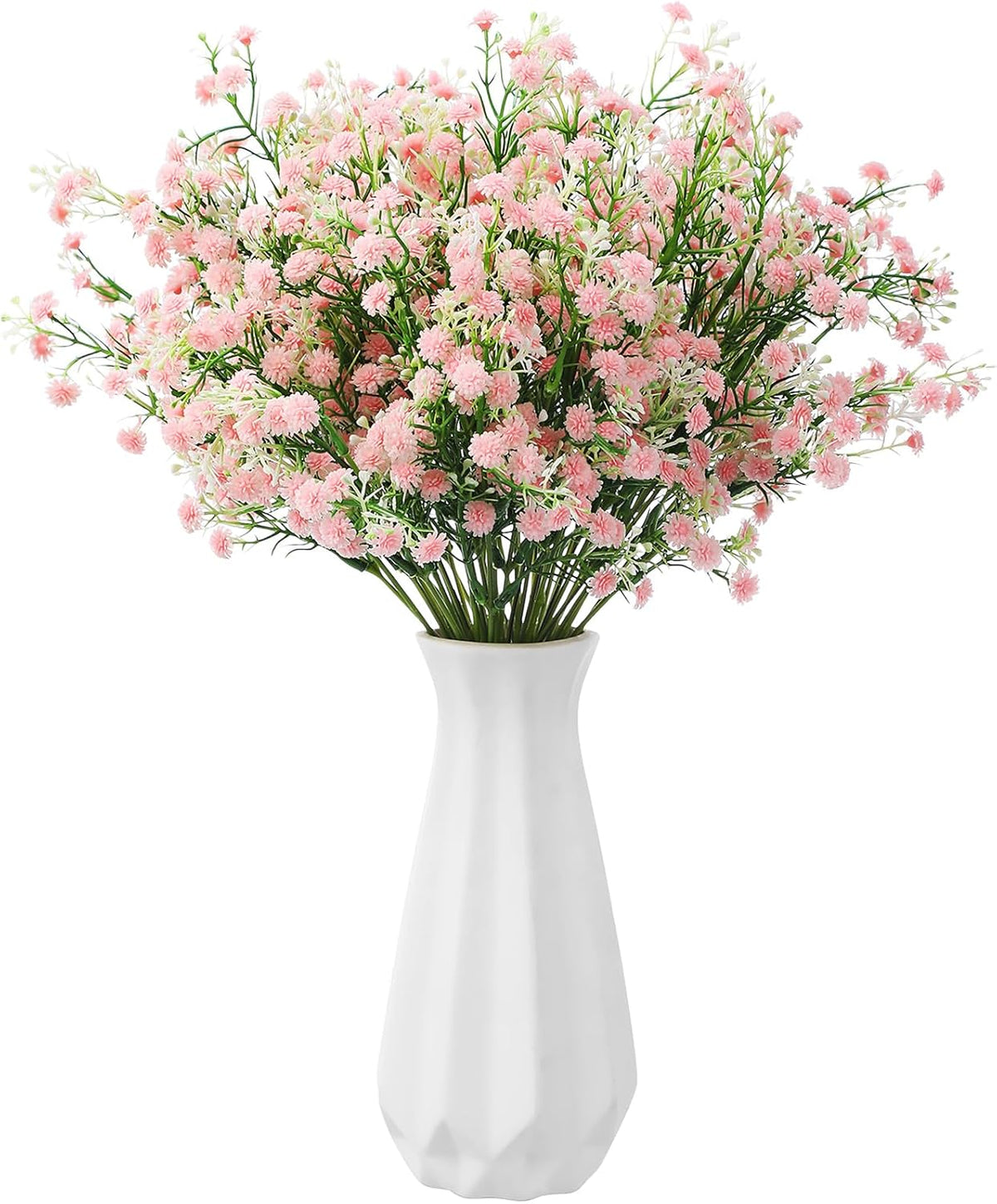 12 Pcs Artificial Baby's Breath Faux Gypsophila Flowers,Light Pink