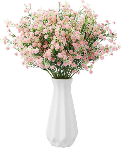 12 Pcs Artificial Baby's Breath Faux Gypsophila Flowers,Light Pink