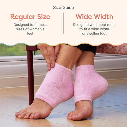 Moisturizing Heel Socks for Dry Cracked Heels, 2 Pairs