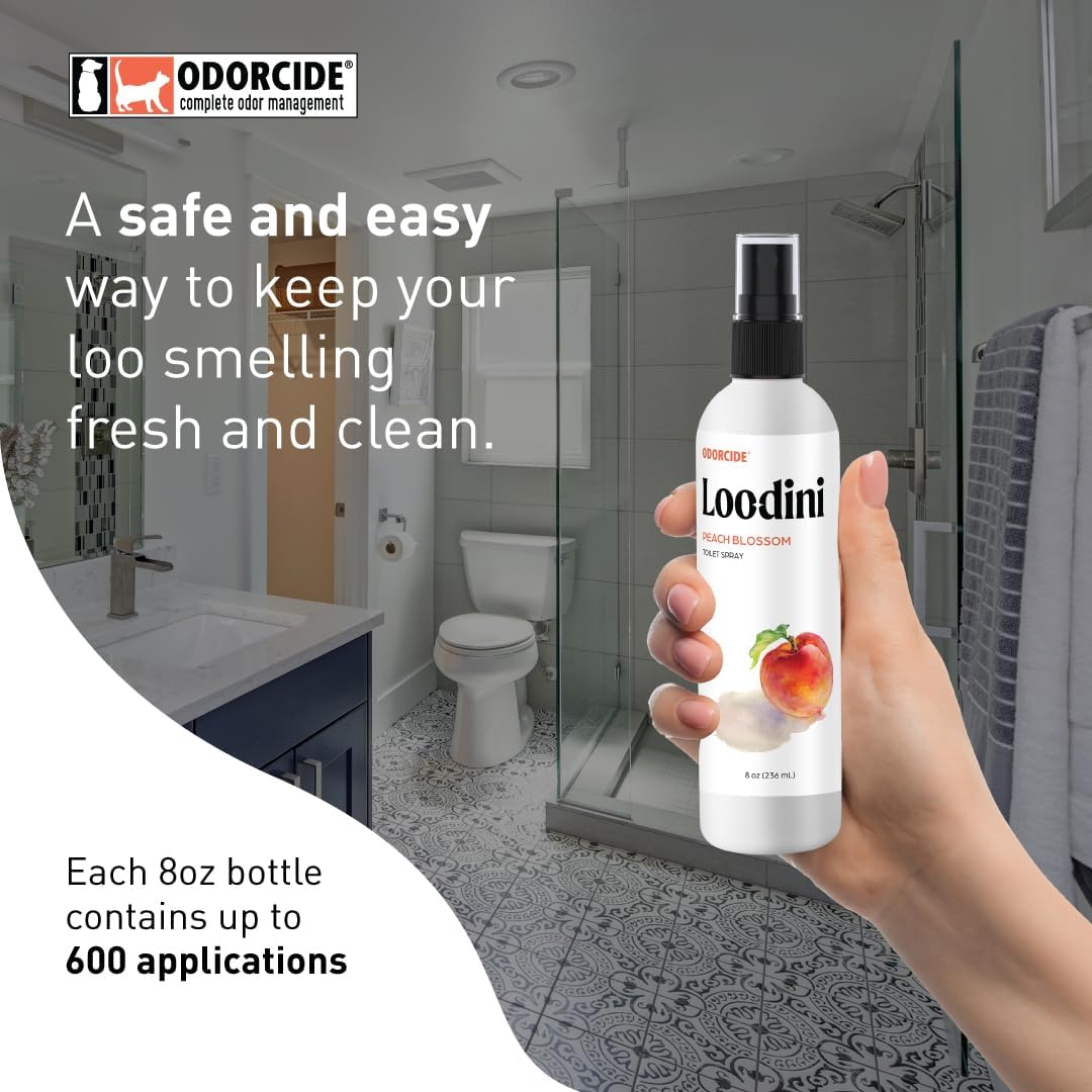 Area Deodorizer Peach Blossom 8oz Spray - Bathroom Odor Eliminator & Toilet Deodorizer