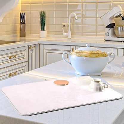 Blush Pink Small Dish Drying Mat Xl for Dishes Kitchen Accessories Counter Microfiber Dish Drainer Pad Heat Resistant Mat Decor 16x18 Inch