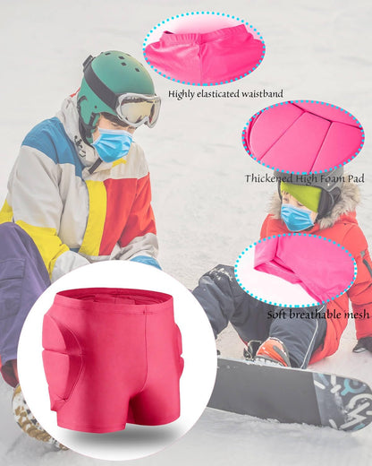 Reomoto Kids Hip Protection Pads Shorts Skiing Skating Snowboard Hip Protection Pads for Teenagers