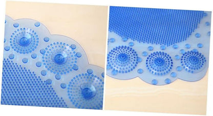Non-Slip PVC Bathroom Mat in Pink Suction Cup Shower Pad Water-Resistant Bath Rug for Bathtub and Floor for Home and Travel