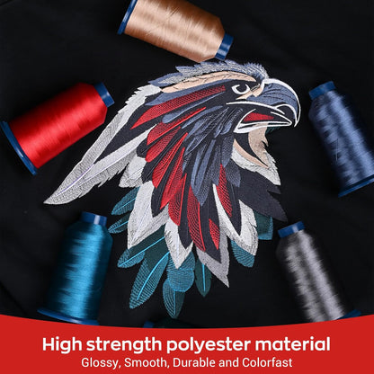 Polyester Embroidery Thread 4000M(4374Y) 40WT Thread for Commercial Multi Needles and Single Needle Embroidery Machine Pink 0014