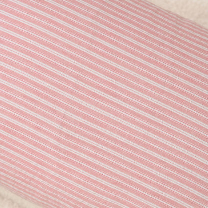 Pack of 2 Cotton Stripe Decorative Throw Pillow Covers 12x20 Inch Boho Bow Lumbar Cushion Cover Pillowcase Modern Farmhouse Home Decor for Sofa Bedroom Couch (Light Pink,12"x20")