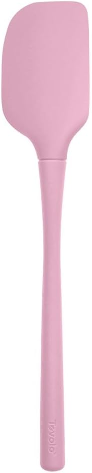 Flex Core 5 Piece Silicone Spatula Set Heat Resistant All Silicone Utensils Include Non Stick Spatula Spoonula Jar Scraper, Dishwasher Safe BPA Free Spatulas for Baking Mixing, Pink Sorbet