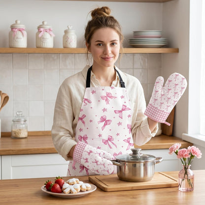 Sanwarm Kitchen Set of 10, for Cooking Coquette Bow