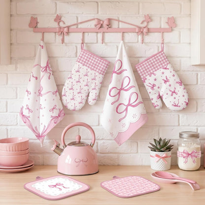 Sanwarm Kitchen Set of 10, for Cooking Coquette Bow