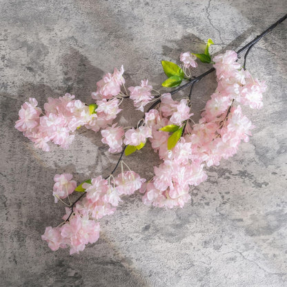 Artificial Cherry Blossom Stems, 39 Inch Pink Silk Flowers, Tall Branches for Home Wedding Centerpiece Decoration, 4 Pcs