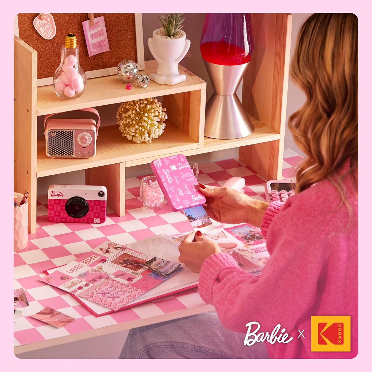 x Barbie Instant Smartphone Portable Photo Printer, Full Color, Wireless, Zink 2x3” (5.1x7.5 cm) Sticky-Back Photos, Print from iOS & Android Devices with Fun Editing App, Signature Style