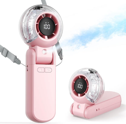 Misting Fan Portable Handheld Turbo Fan with Mist, Neck & Desk Use