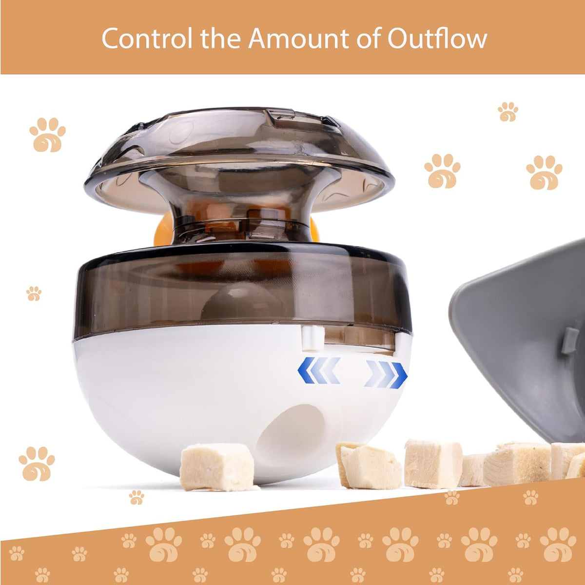 Cat Treat Puzzle Toy, Auto-Balancing Pet Food Dispenser - Brain Stimulating - Slow Feeder - Boredom Relief Kitten Toys, Interactive Training, Toy for Indoor Bored Cats (Pink, Rabbit)