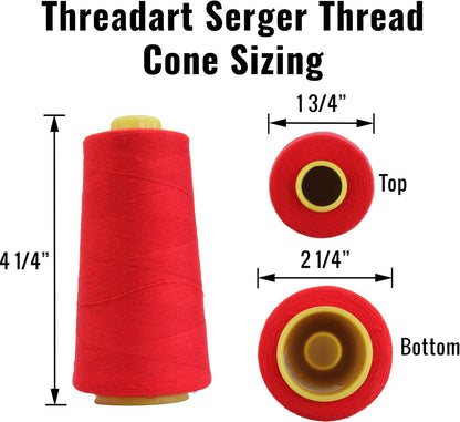 Polyester Serger Thread, 2750yd 40/2, Dusty Pink | Polyester serger thread for overlock sewing, seams and garment construction. Large cone gives smooth, reliable stitching.
