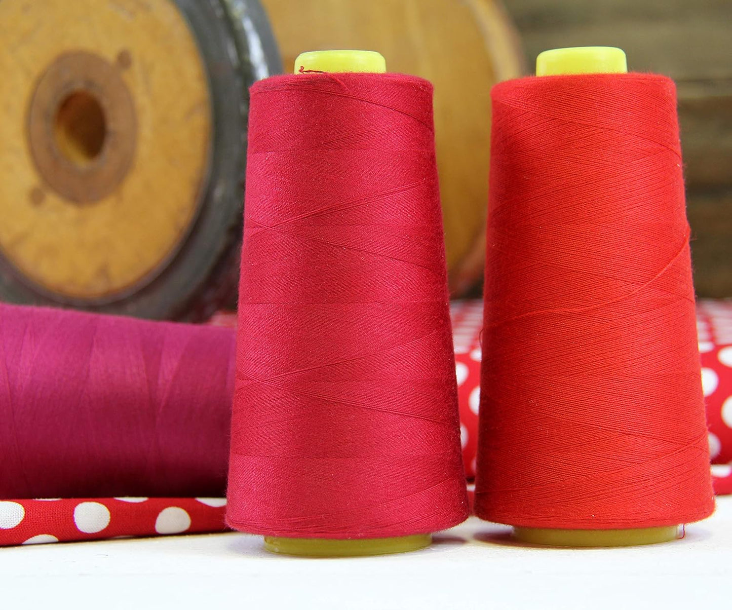 Polyester Serger Thread, 2750yd 40/2, Dusty Pink | Polyester serger thread for overlock sewing, seams and garment construction. Large cone gives smooth, reliable stitching.