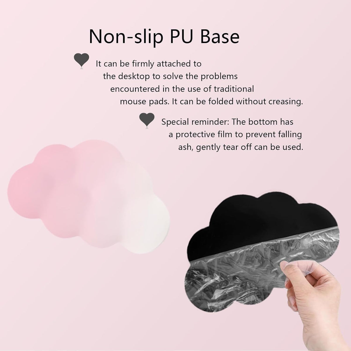 Cloud Mouse Pad Keyboard Wrist Rest for Mouse 4PCS Extended Large Galaxy Space Desk Mat Pad Set Memory Foam Non-Slip Cute Ergonomic Game Mouse Wrist Support for Computer Home Office Pink Starry Sky