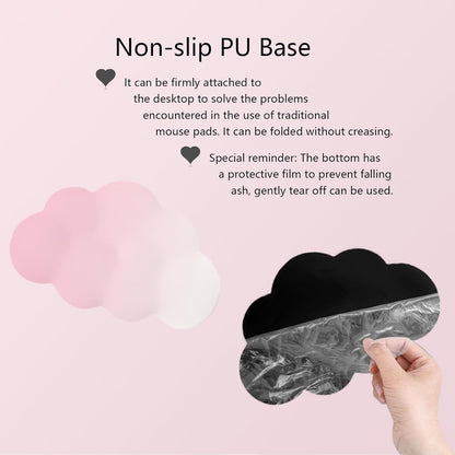 Cloud Mouse Pad Keyboard Wrist Rest for Mouse 4PCS Extended Large Galaxy Space Desk Mat Pad Set Memory Foam Non-Slip Cute Ergonomic Game Mouse Wrist Support for Computer Home Office Pink Starry Sky