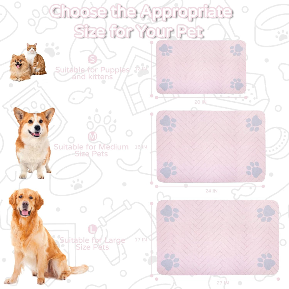 Dog Cat Food Mat, Absorbent Pet Feeding Mat for Food and Water Bowl