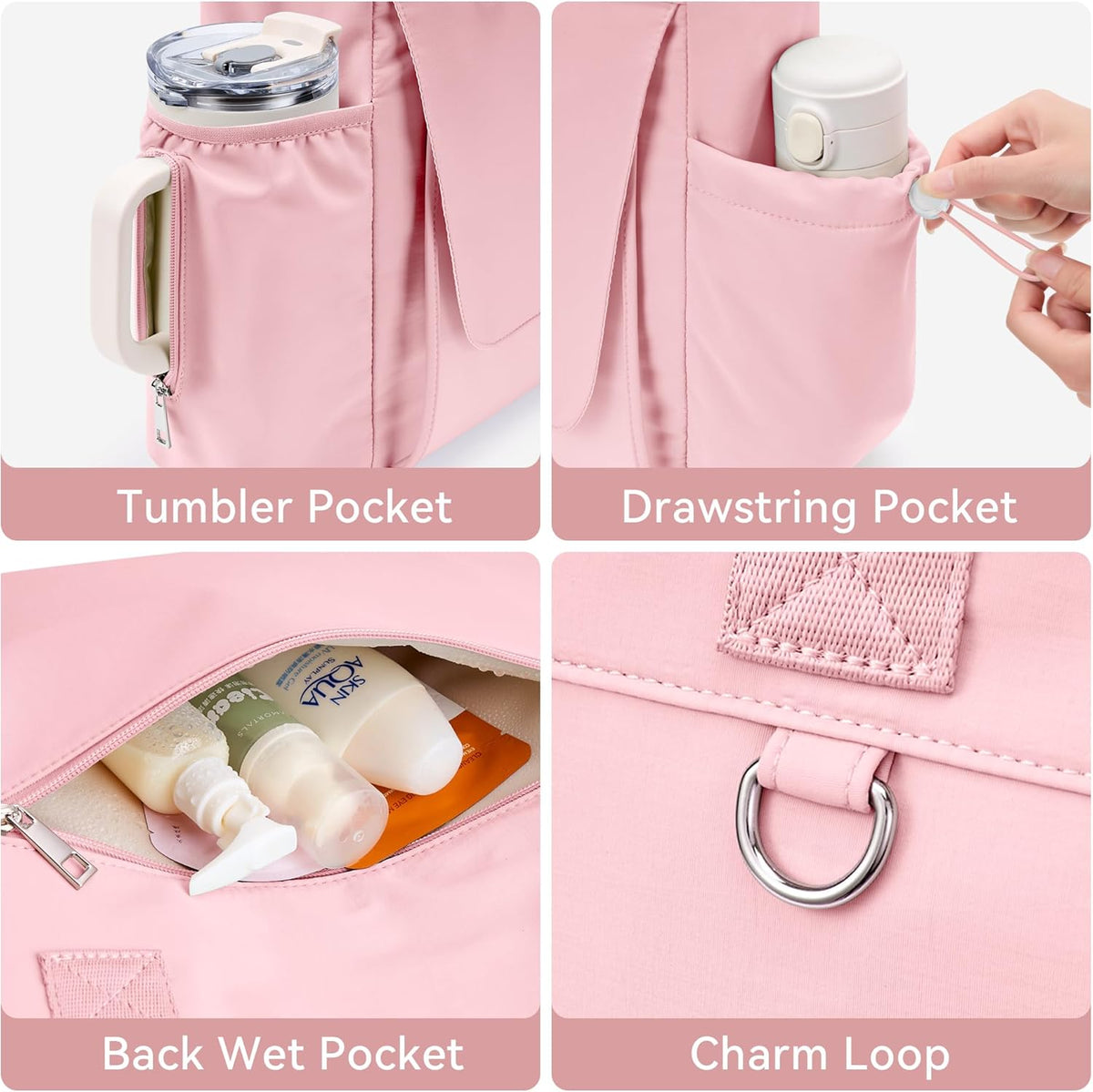 WLLWOO Thick Yoga Mat Bag Women Gym Tote Breathable Mesh Holder Wet Pocket