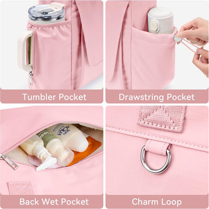 WLLWOO Thick Yoga Mat Bag Women Gym Tote Breathable Mesh Holder Wet Pocket
