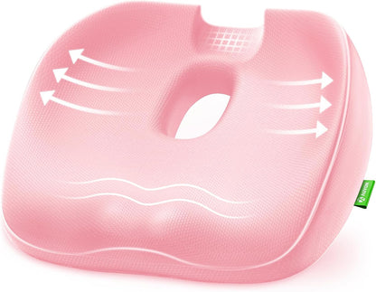 Innovative Donut Pillow Hemorrhoids Scientific Center Hole and Tailbone Cutout, Orthopedic Pain Relief Donut Seat Cushion for Coccyx, Sciatica, Postpartum Pregnancy, After Surgery Sitting Relief
