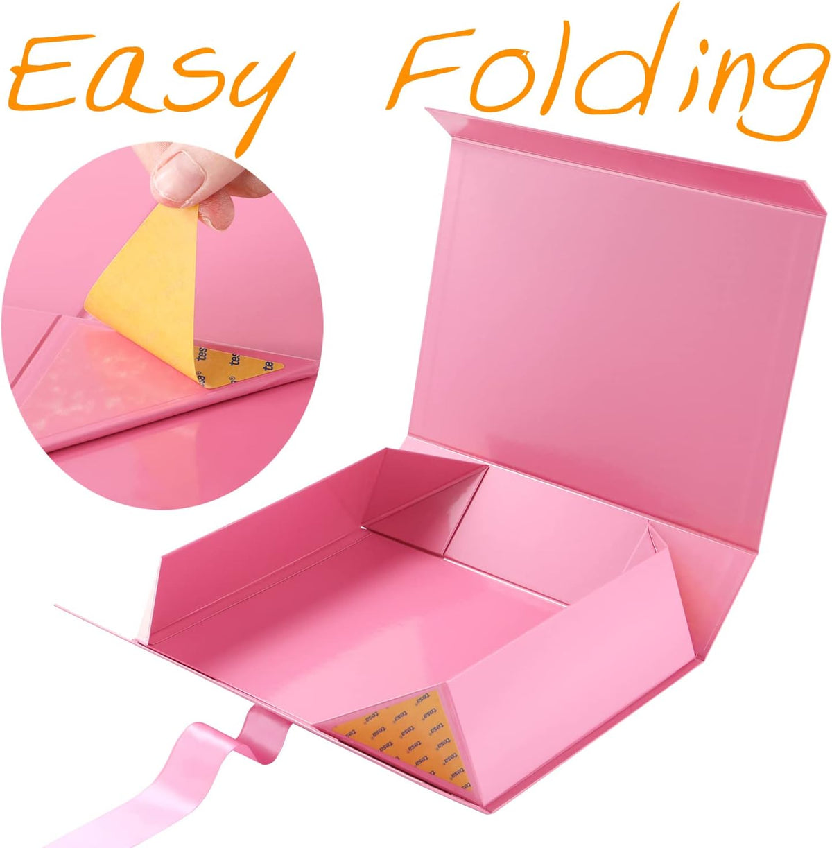 Large Pink Gift Box with Lid for Presents 13x9.7x3.4 Inches