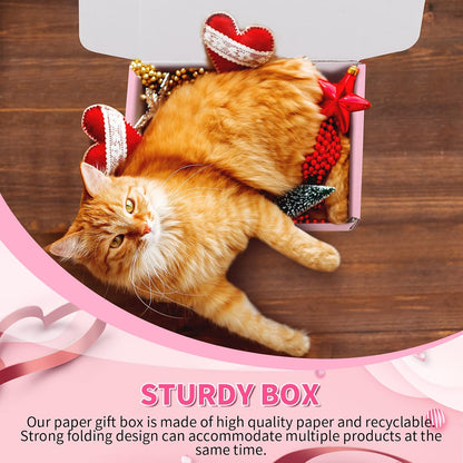 Spakon 50 Packs Shipping Boxes, Cardboard, Pink, 6 x 4 x 1.6 Inches