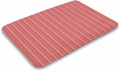 Trendy & Cute Pink Stripes Bath Mat Rug 30x20, Ultra Soft Bathroom Rug, Non Slip and Absorbent Bath Rug Carpet for Bathroom Floor, Tub and Shower