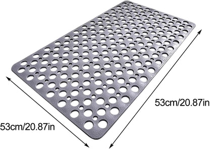 Shower Mat, Shower Mat, Bath Mat with Suction Cups and Drain Holes, Bathtub Mat Non Slip, Bath Mat for Tub Non Slip, Inside Bathroom, Easy to Clean (Pink, Large(29.53"x16.93"))