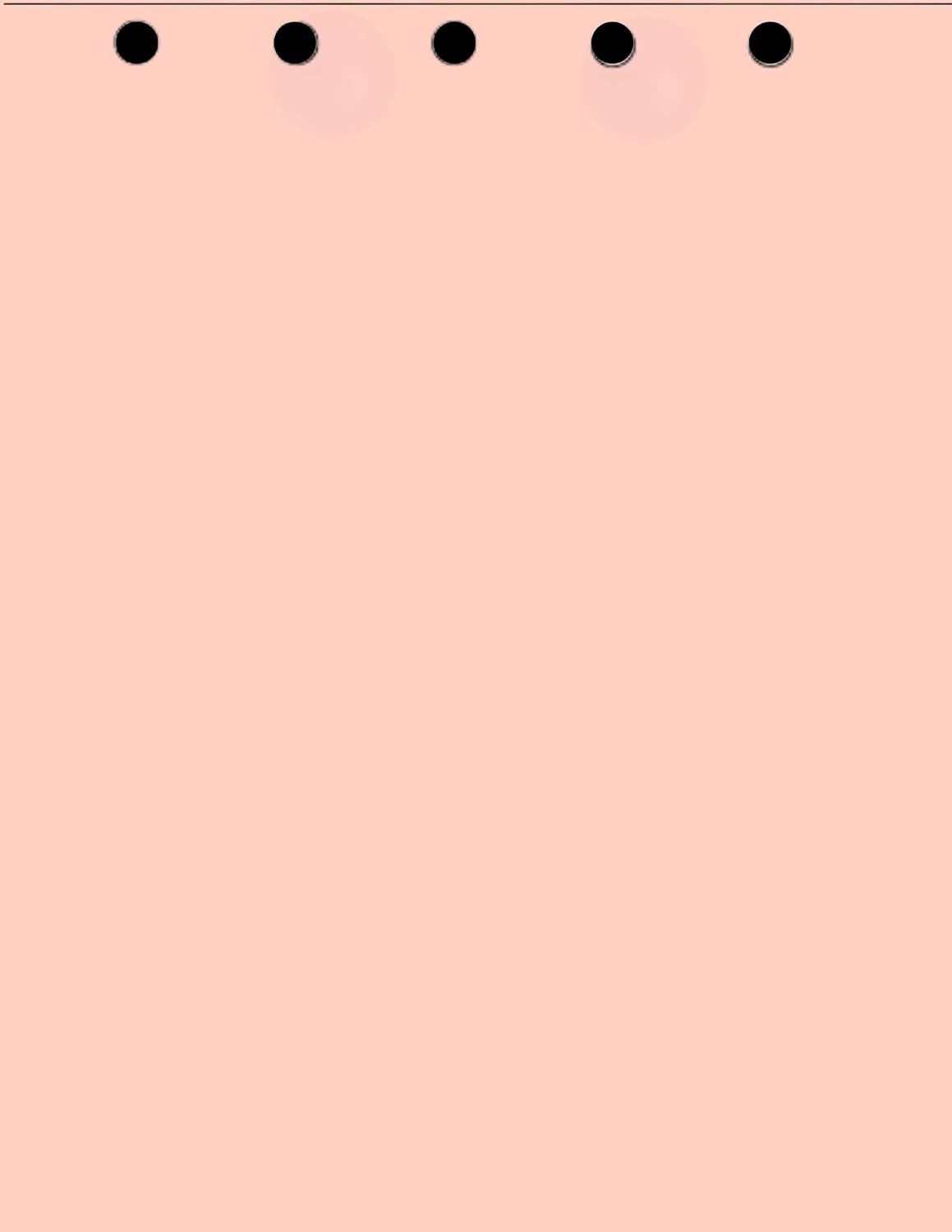 (TM) Writing and Copy Paper, Variation of Colors 8.5" x 11", 5 Hole Top-Punched, 20 Pound Text, 500 Sheets Per Ream. (500, Peach)