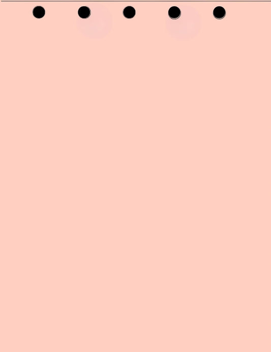 (TM) Writing and Copy Paper, Variation of Colors 8.5" x 11", 5 Hole Top-Punched, 20 Pound Text, 500 Sheets Per Ream. (500, Peach)