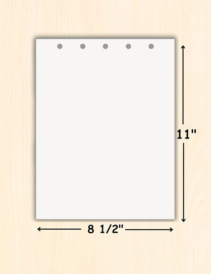 (TM) Writing and Copy Paper, Variation of Colors 8.5" x 11", 5 Hole Top-Punched, 20 Pound Text, 500 Sheets Per Ream. (500, Peach)