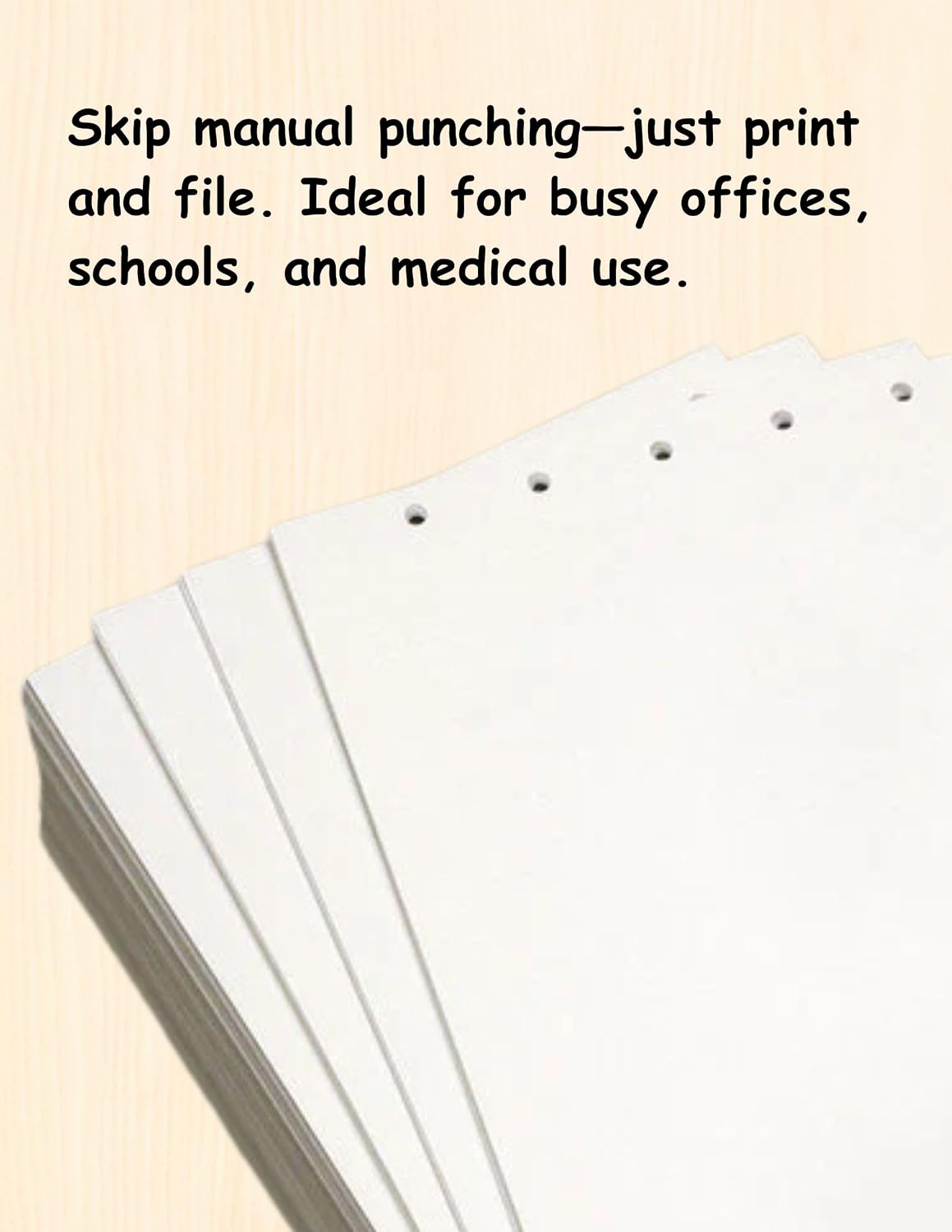 (TM) Writing and Copy Paper, Variation of Colors 8.5" x 11", 5 Hole Top-Punched, 20 Pound Text, 500 Sheets Per Ream. (500, Peach)