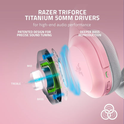Barracuda Wireless Gaming & Mobile Headset, 2.4GHz + Bluetooth, Pink