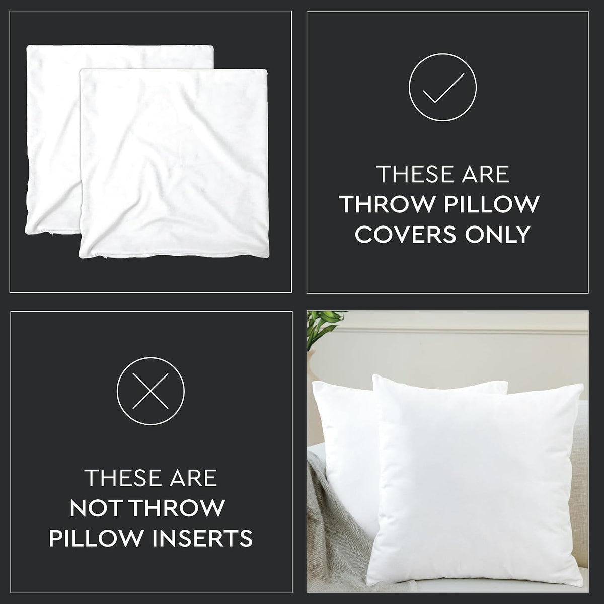 Velvet Throw Pillow Covers, No Inserts 20"x20" Peach