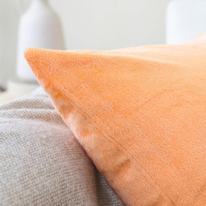 Velvet Throw Pillow Covers, No Inserts 20"x20" Peach